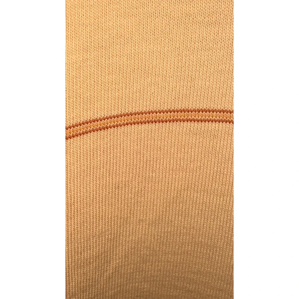 Banana Republic Mens Short Sleeve Striped Polo Shirt Orange Yellow Cotton Large